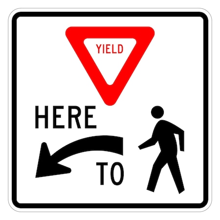 Sign Solutions Usa 18 in Height, 18 in Width, Aluminum, Square DUS08DWT1818R1-5L